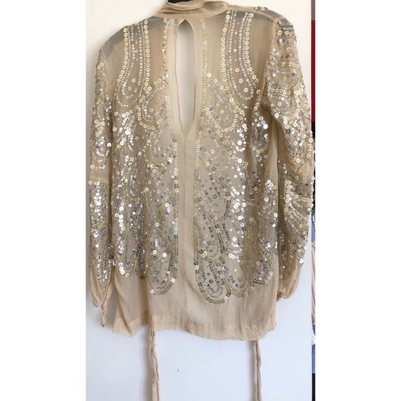 Sheer Sequin Top Cover Up Cardigan - Picture 2 of 4
